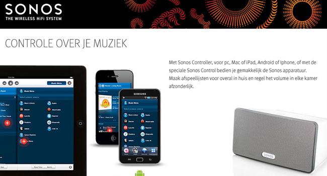 Sonos themapagina wehkamp.nl